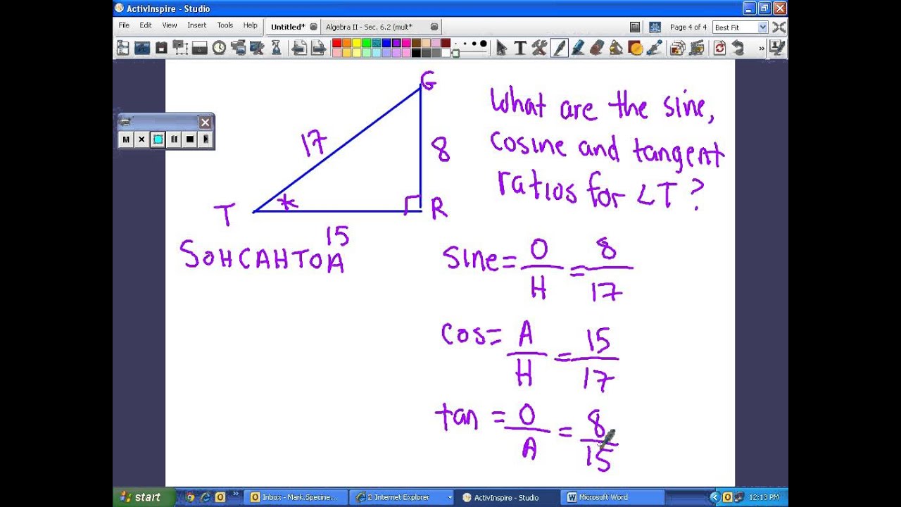 video lesson geom 8 3 trigonometry day 1 - YouTube