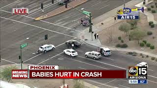 Two children thrown from car in Phoenix crash