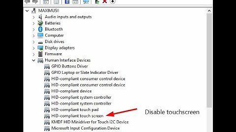 How to disable touchscreen on a windows pc, windows 8/10