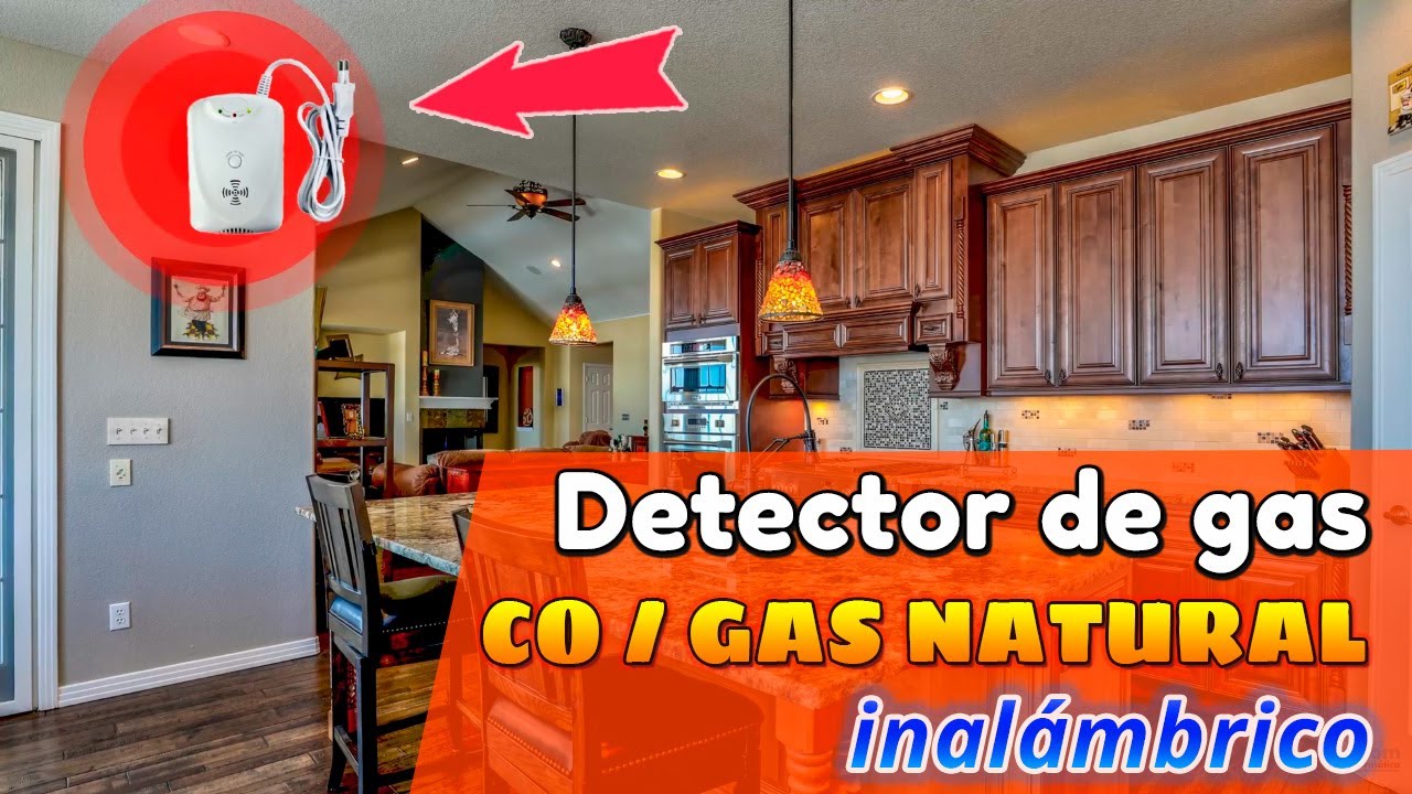 Detector de gas CO (monóxido de carbono) y gas natural inalámbrico 🚨 
