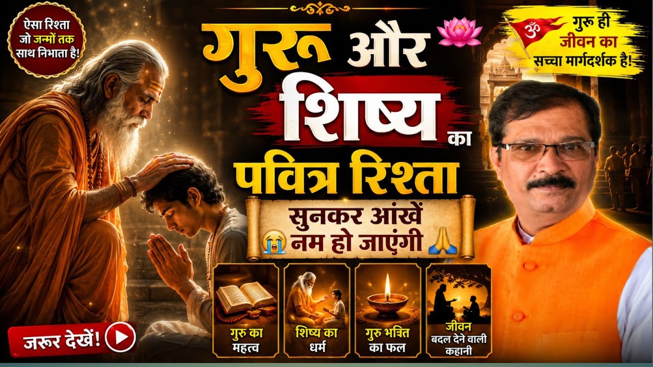😭 🙏गुरु और शिष्य का पवित्र रिश्ता | सुनकर आंखें नम हो जाएंगी #motivationalvideo @Mythologibharat 🚩🕉️