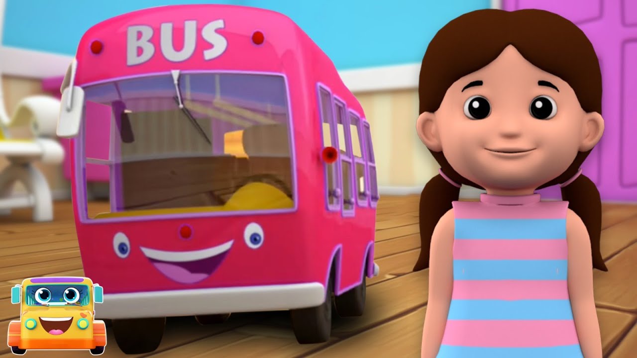 Wheels on the Bus, बस के पहिए घुमे गोल गोल, Hindi Nursery Rhymes By ...