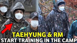 Bts Taehyung & Rm Military Training Has Officially Begun V And Rm At Nonsan Training Center 20231211