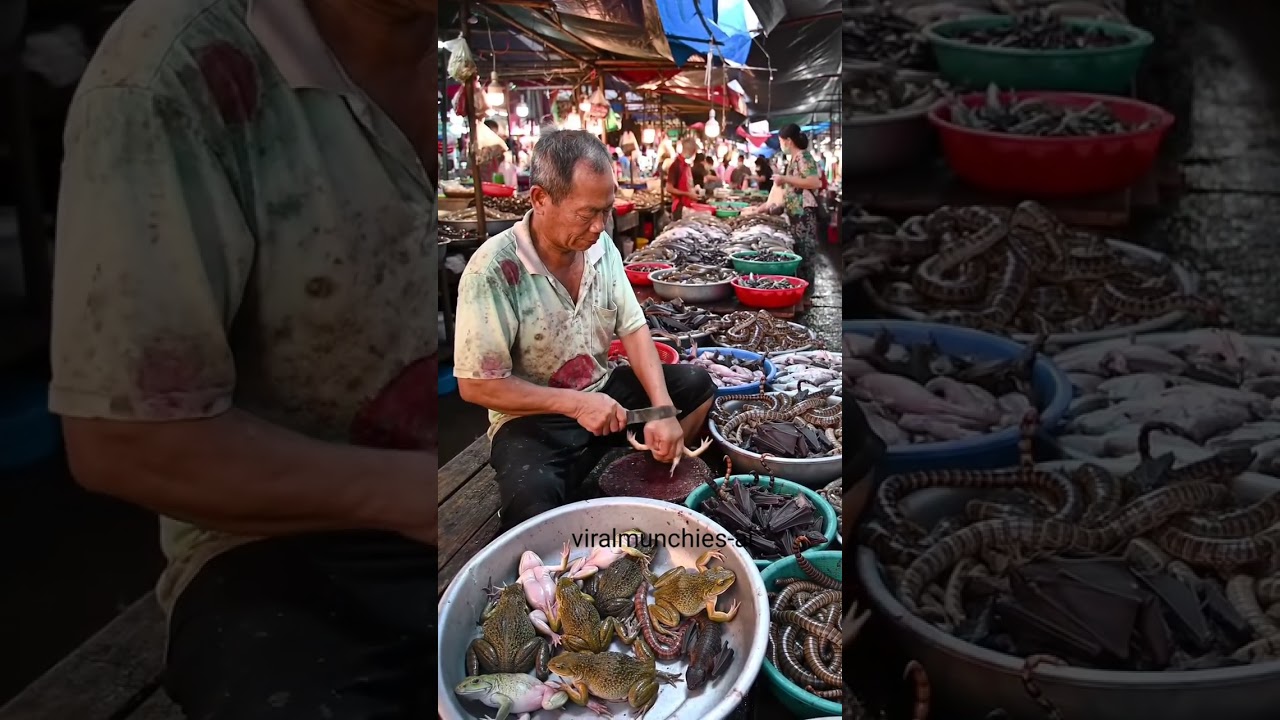 Traditional Market Scenes with Exotic Foods and Local Culture