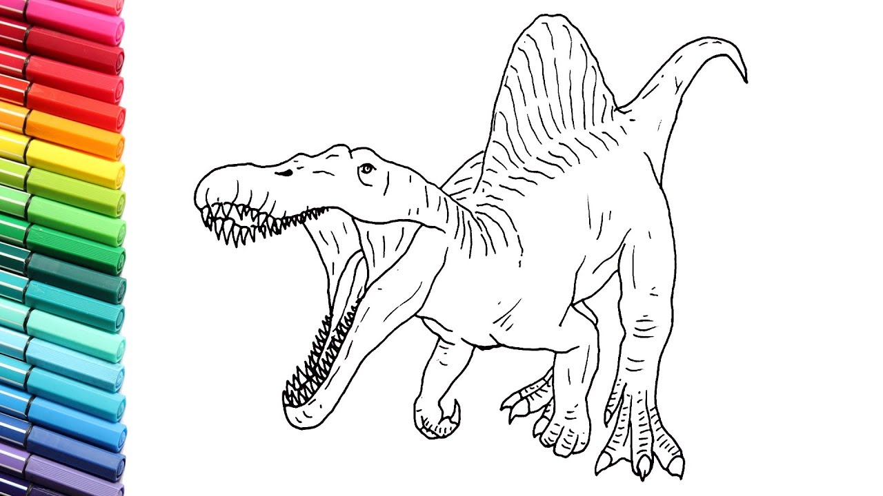 Jurassic World Spinosaurus Coloring Page - Coloring Page Outline