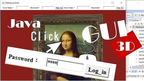 Java 3D: How to Display a GUI When Mona Lisa