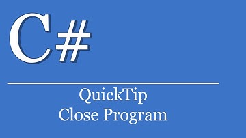 QuickTip #50 - Programm schließen | C# Tutorial Visual Studio | killProcess