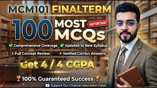 MCM101 Final Term Exam 2026 | Important MCQs & Most Expected Questions | VU
