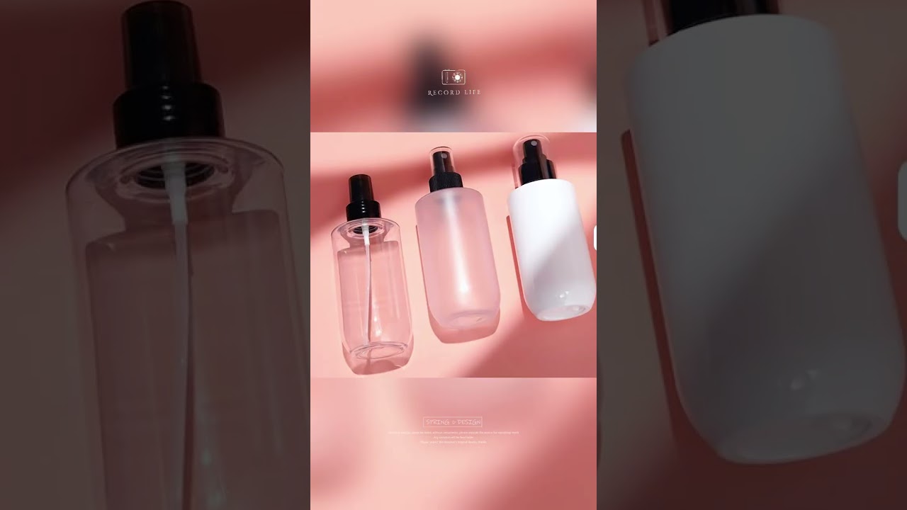 Customized High end cosmetic Spray bottle with PET material 