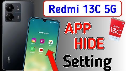 How To Hide Apps In Redmi 13C 5g | Redmi 13c 5g App hide setting | Redmi 13c me App Hide Kaise kare