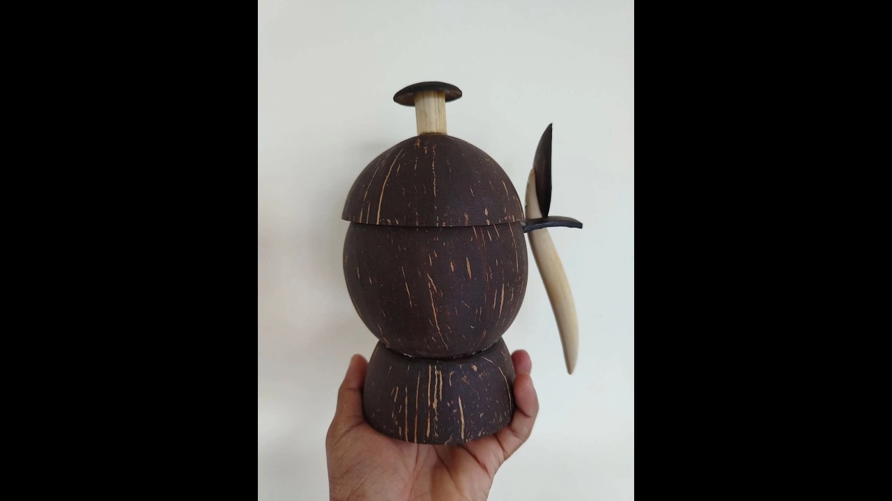 coconut shell salt pott