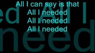 Video thumbnail of "Alex Wolff All I needed with lyrics"