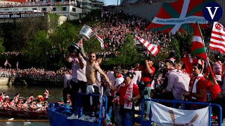 Gabarra y fiesta histórica del Athletic por las calles de Bilbao I LA COPA I La Vanguardia