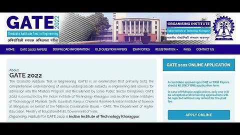 Everything about GATE 2022 | Pattern, Syllabus, Fees | Online Application |  Mechanical Engineering