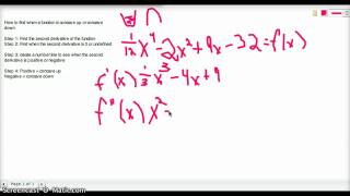 When is a function concave up or down: Calculus
