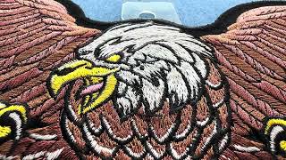 Eagle Wing Spread Iron On Patch PL6019