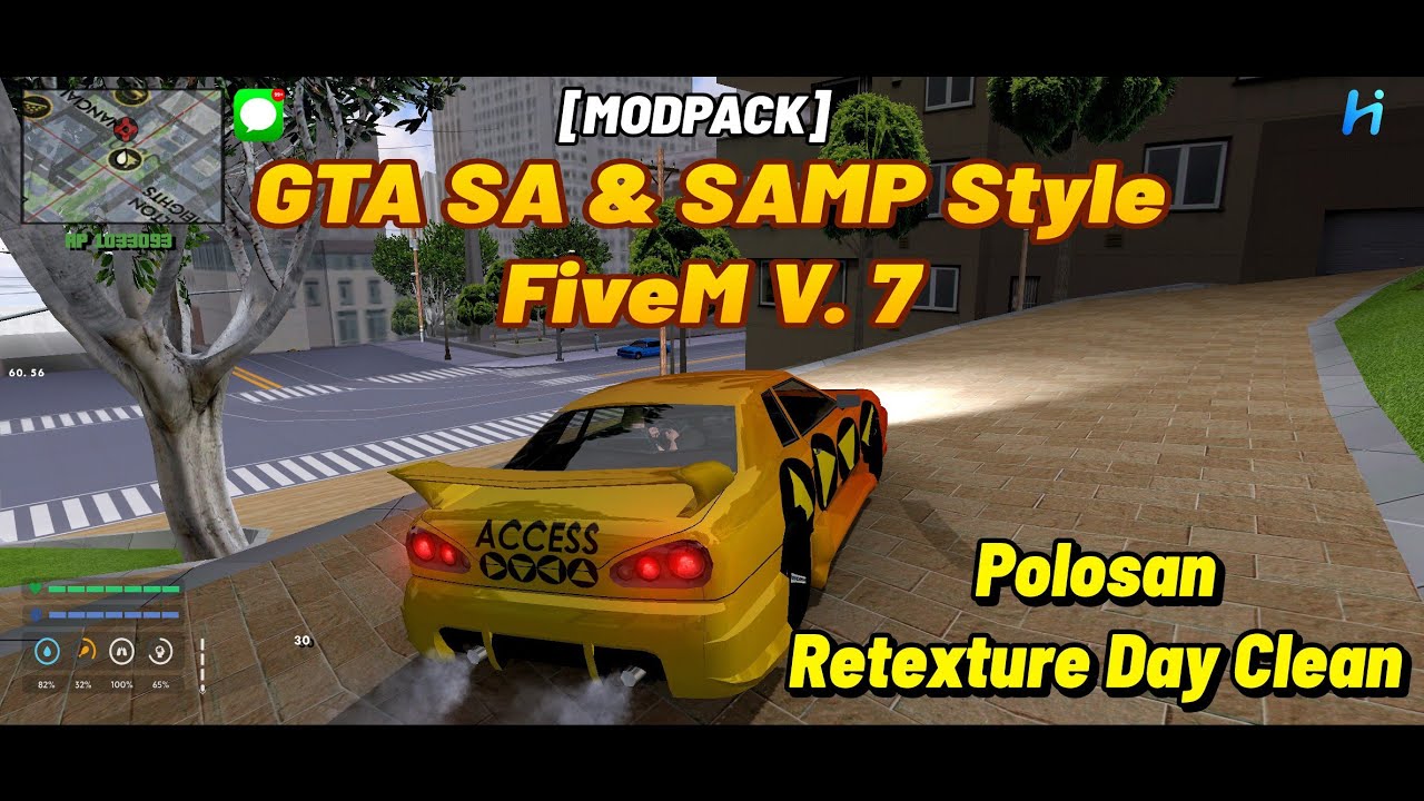 SHARE‼️ MODPACK GTA SA & SAMP STYLE FIVEM V.7 POLOSAN RETEXTURE DAY CLEAN | FULL MOD CLEO TERBARU‼️