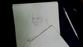 رسم بقلم الرصاص الشهيد محمد الصدر قدسه سره Drawing with the martyr Muhammad al-Sadr