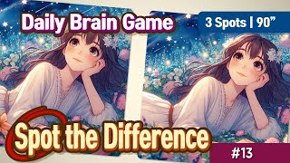 [Spot the Difference #13] Pretty Girl | Daily Brain Game | Find the Differences | Puzzle Game screenshot 5