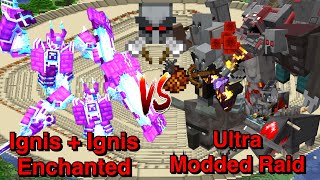 Minecraft |Mobs Battle| Enchanted Ignis + Ignis  VS Ultra Modded Raid