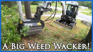 Reclaiming a Yard with an Excavator Flail Mower