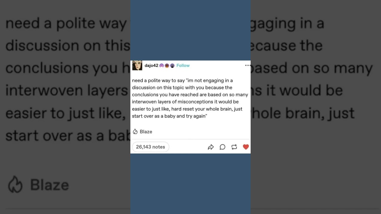 Nice Way To Say STFU, Tumblr Post 