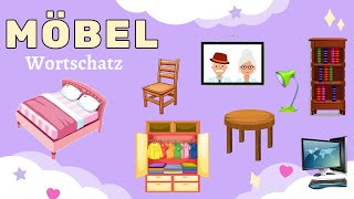 Wortschatz Möbel für Kinder | German Vocabulary |  Furniture | A1