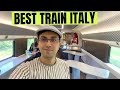 Luxury train travel on highspeed trenitalia train from venice to milan italy