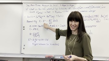 Determine Cell Potential with Nernst Equation from Jee Exam August 2021