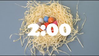 2 Minute Countdown Timer | EASTER EGG NEST, SPRING | Alarm Bell Tone