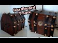 DIY Cardboard Storage Trunk/ Vintage Style Trunk Box From Cardboard: