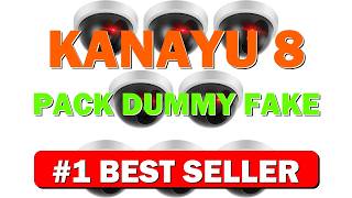 Kanayu 8 Pack Dummy Fake Camera Cctv Dome Fake Security With Flashing - B0Cbbgb19P