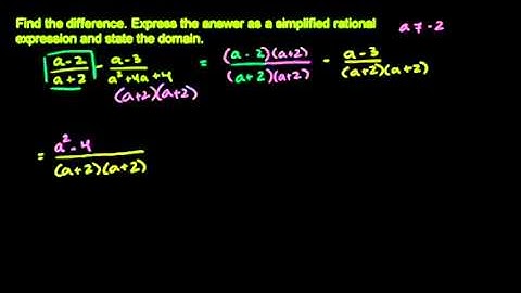 Adding and Subtracting Rational Expressions 3