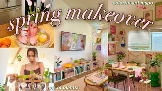 I Turned My Apartment Into A Whimiscal Dream🌷(thrifting, Colorful Diy’s, Plant & Spring Decor Haul)