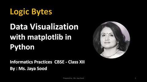 Data Visualization with Matplotlib in Python | CBSE 12 Informatics Practices | #LOGICBYTES