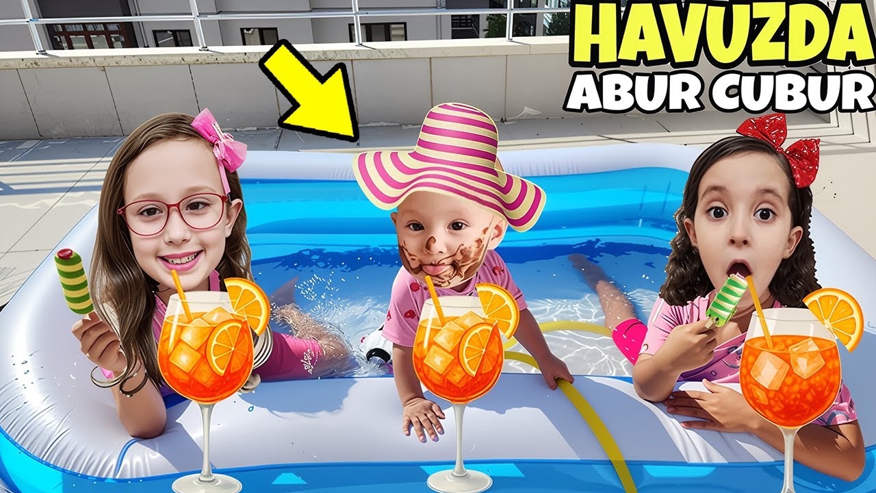 BAHAR VE BANU ALYA HAVUZDA ABUR CUBUR KEYFİ YAPTI !! ASEL MİRA HAVUZDAN ÇIKMAK İSTEMEDİ !!
