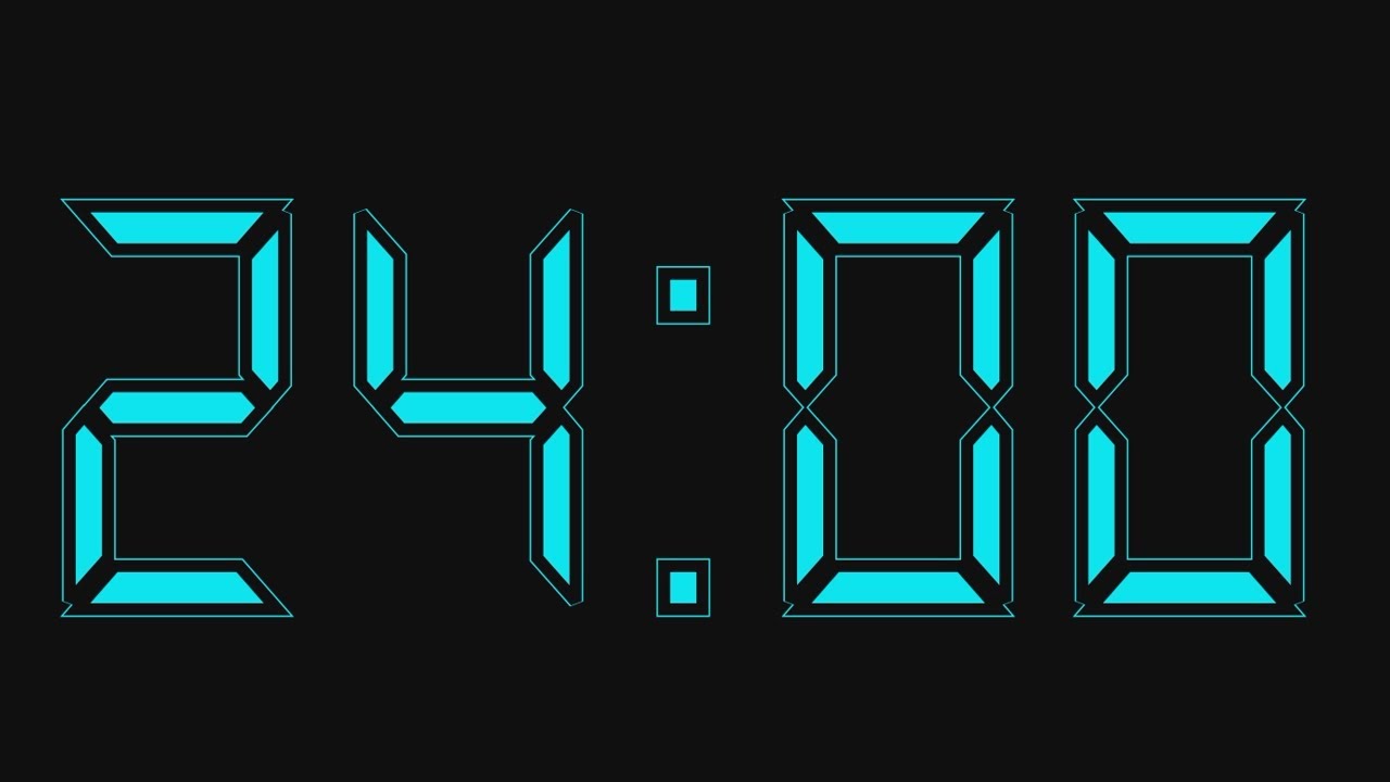 24 minute timer with alarm sound at the end. 24 minute countdown - YouTube
