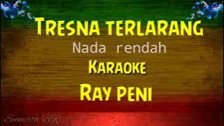 tresna terlarang karaoke nada rendah ray peni