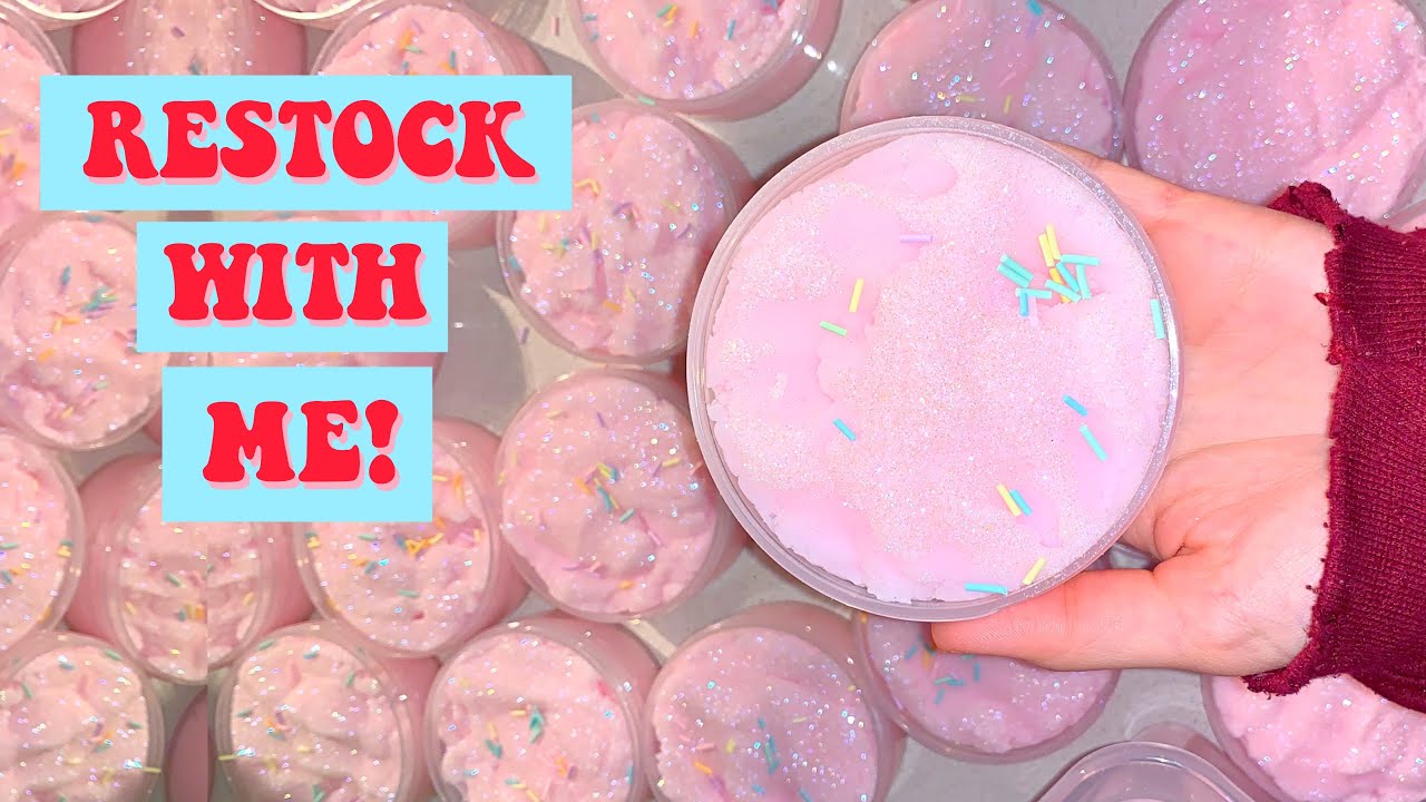 RESTOCK MY SLIME SHOP WITH ME! Valentine's Slime Sale Edition!