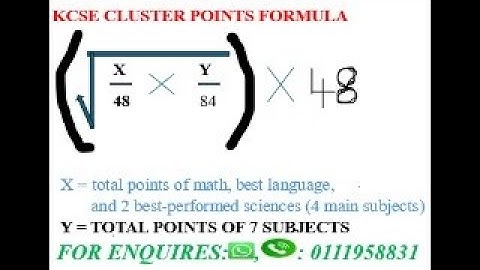"UNDERSTANDING KUCCPS KCSE CLUSTER POINTS: How They Work & Why They Matter!