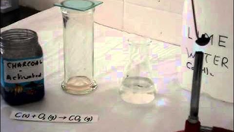 Carbon burns in oxygen