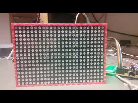 Friday evening hack, playing with a 16 x 24 RGB LED Matrix.