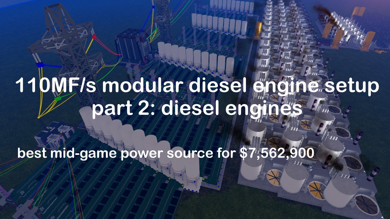 Layout For Mod Engine powerful modular diesel engine setup for mid-game part 2 ...