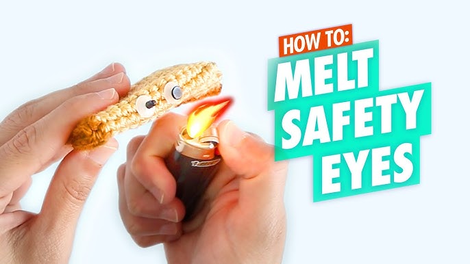Let's create glittered safety eyes with cut out sequins 