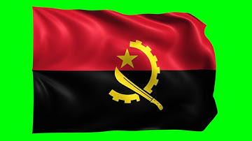 Angola Waving Flag Green Screen Animation | 3D Flag Animation | Royalty-Free