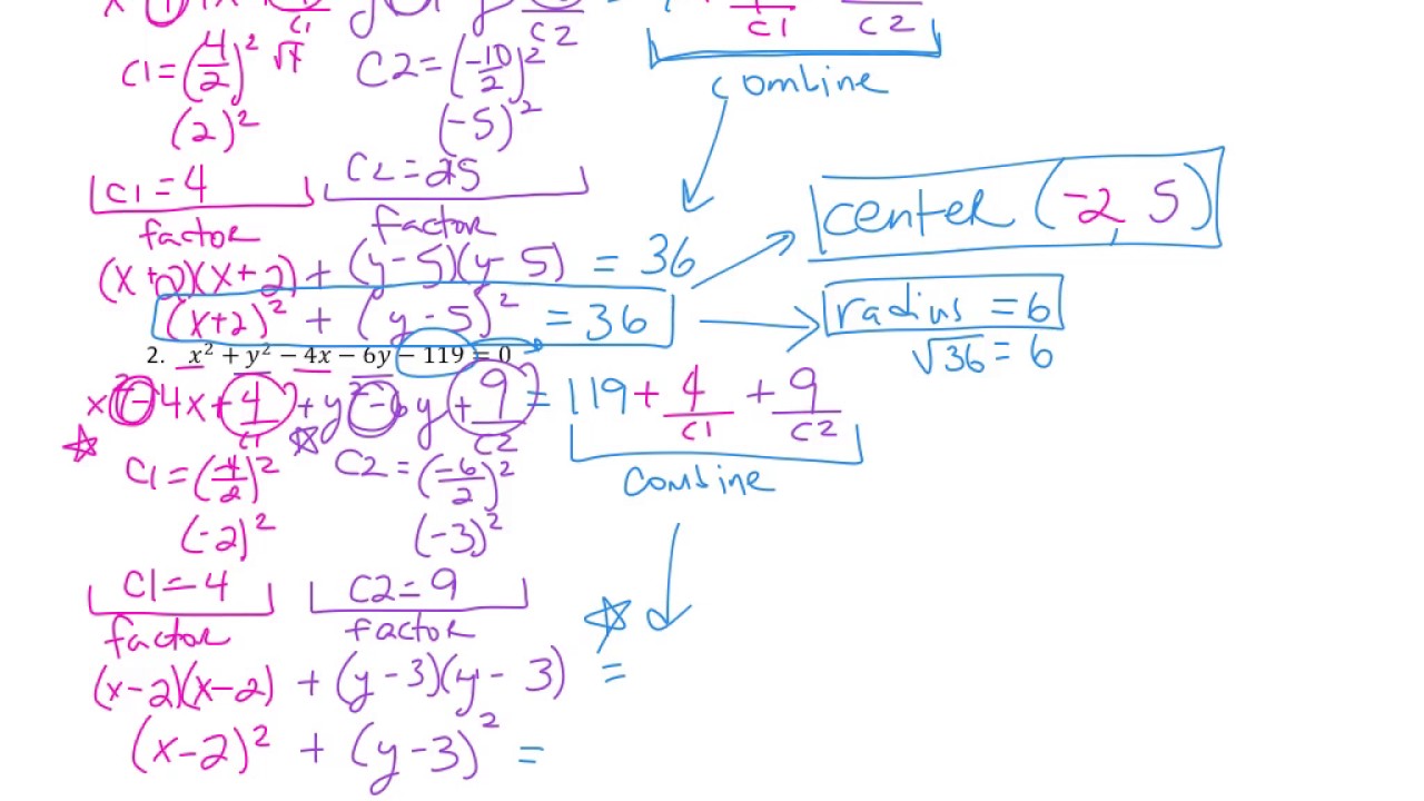 Module 15 Notes 11: Completing the Square With 2 Variables - YouTube