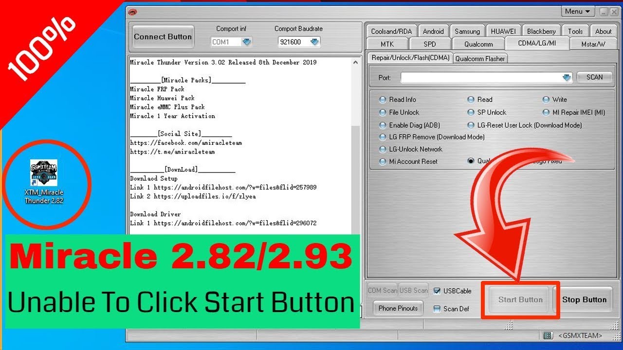 Miracle Tool SPD. Start crack