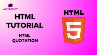 HTML Tutorial : HTML Quotation #html  #coding
