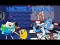 Finn e Jake VS. Mordecai e Rigby soque com a Instrumental da Unlikely Rivals