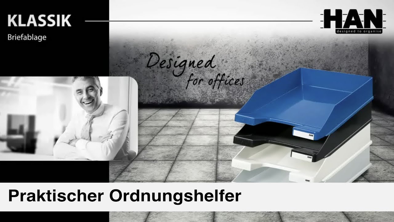 Ordnung auf dem Schreibtisch mit der HAN Briefablage